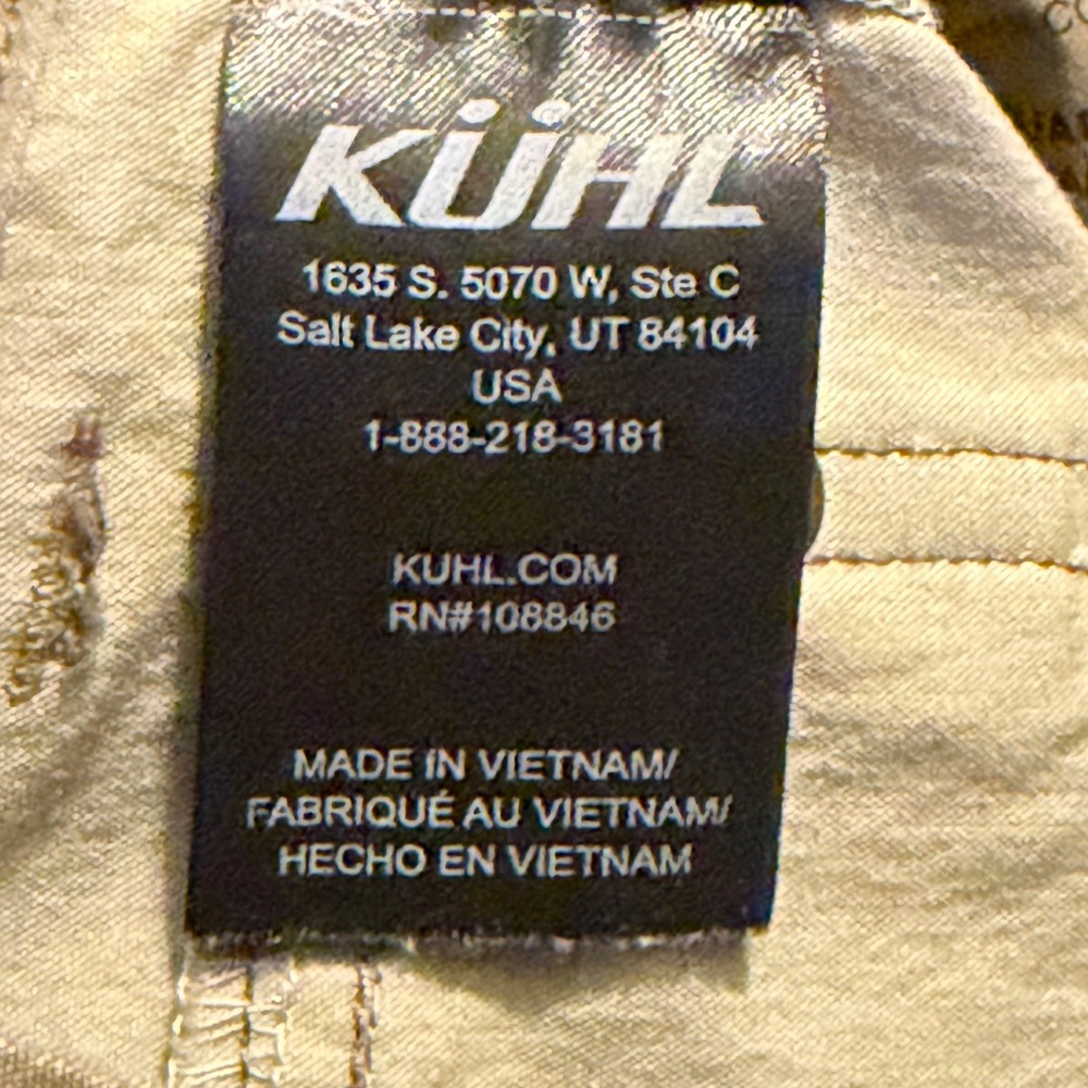 Kuhl Revolvr Khaki Tan Vintage Patina Dye Hiking Work Pants Mens Size 32x32 - Picture 7 of 14